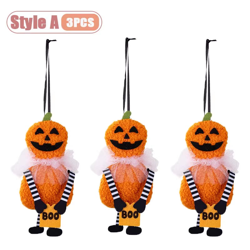 1-10PCS Halloween Hanging Decoration Pumpkin Ghost Cat Skeleton Wall Decor for Indoor Party Home Holiday Scene Arrangement