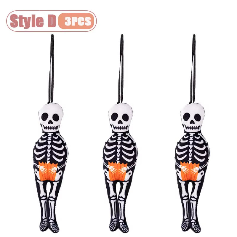 1-10PCS Halloween Hanging Decoration Pumpkin Ghost Cat Skeleton Wall Decor for Indoor Party Home Holiday Scene Arrangement
