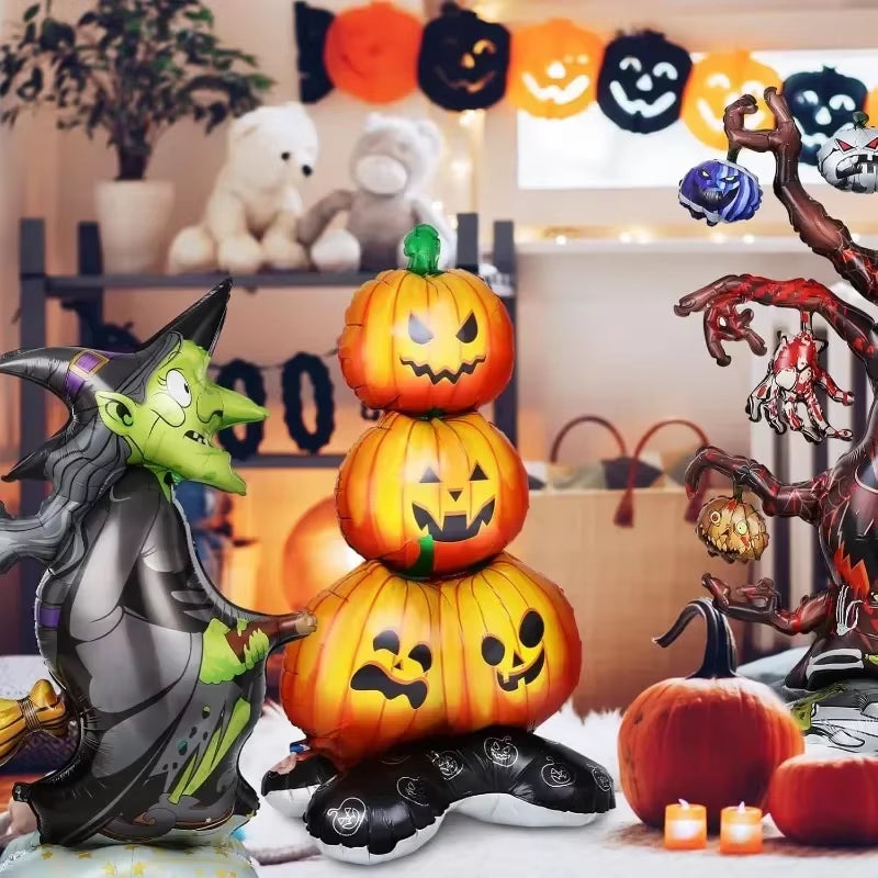 Halloween Shaped Inflatable Balloons Spooky Holiday Decor Props for Bar Mall Event Party Atmosphere Decoration Supplies