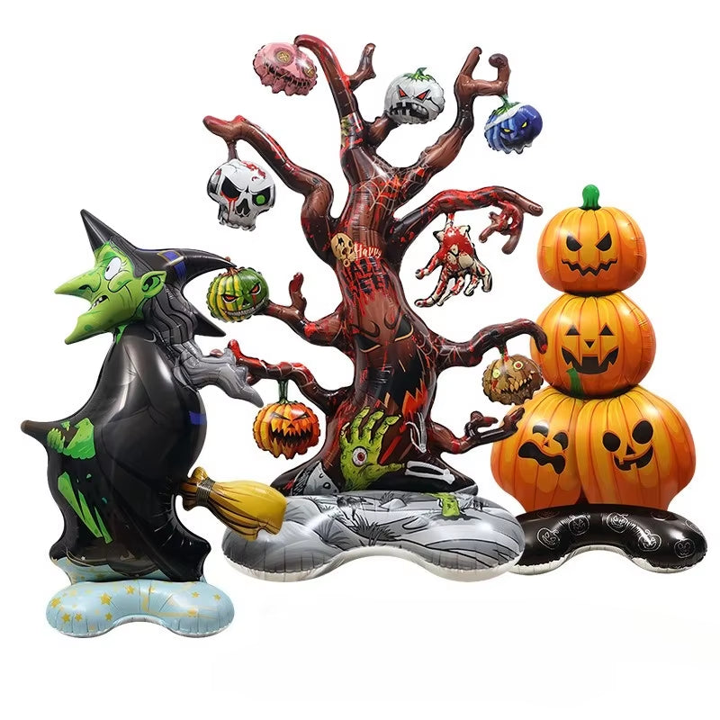 Halloween Shaped Inflatable Balloons Spooky Holiday Decor Props for Bar Mall Event Party Atmosphere Decoration Supplies