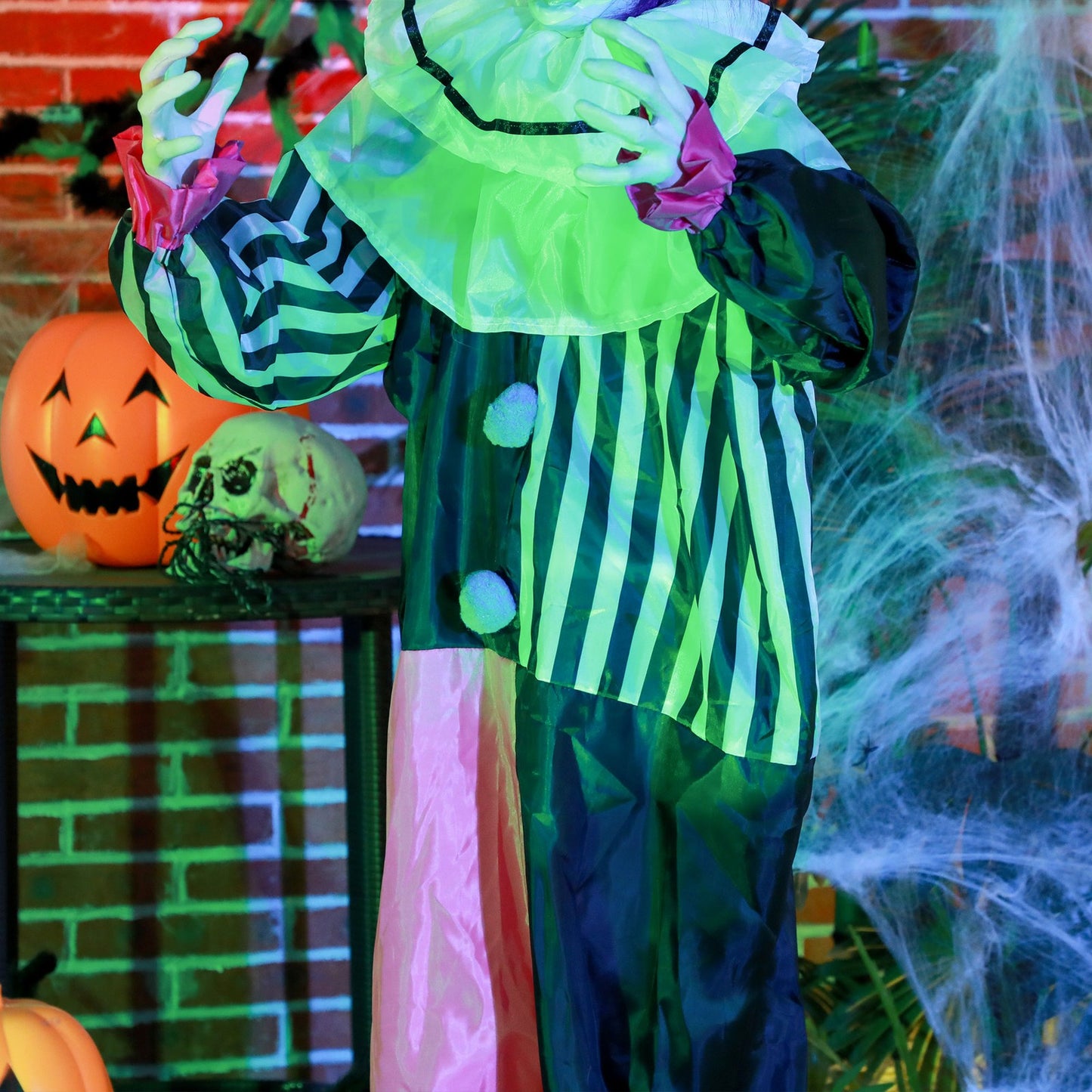 Halloween Dekoration 173 Cm Grusel-Clown Mit Led-Lichter, Soundfunktion