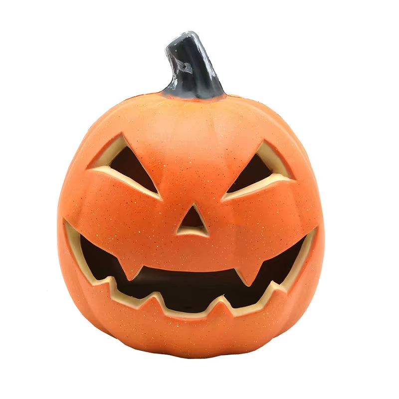 Halloween LED Pumpkin Lantern Decor Jack O Lantern Glowing Pumpkin Decor Lighted Pumpkin Ghost Festival Park Indoor Garden Decor