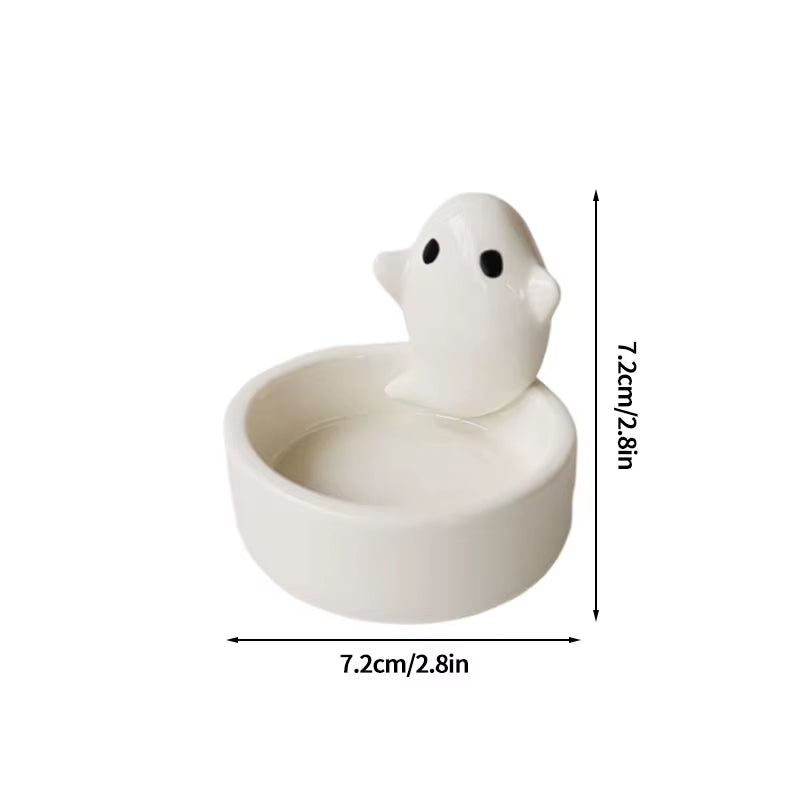 Halloween Candle Holder Cute Ghost Ceramic Candle Holders Home Decoration Desktop Ornaments Halloween Candlestick