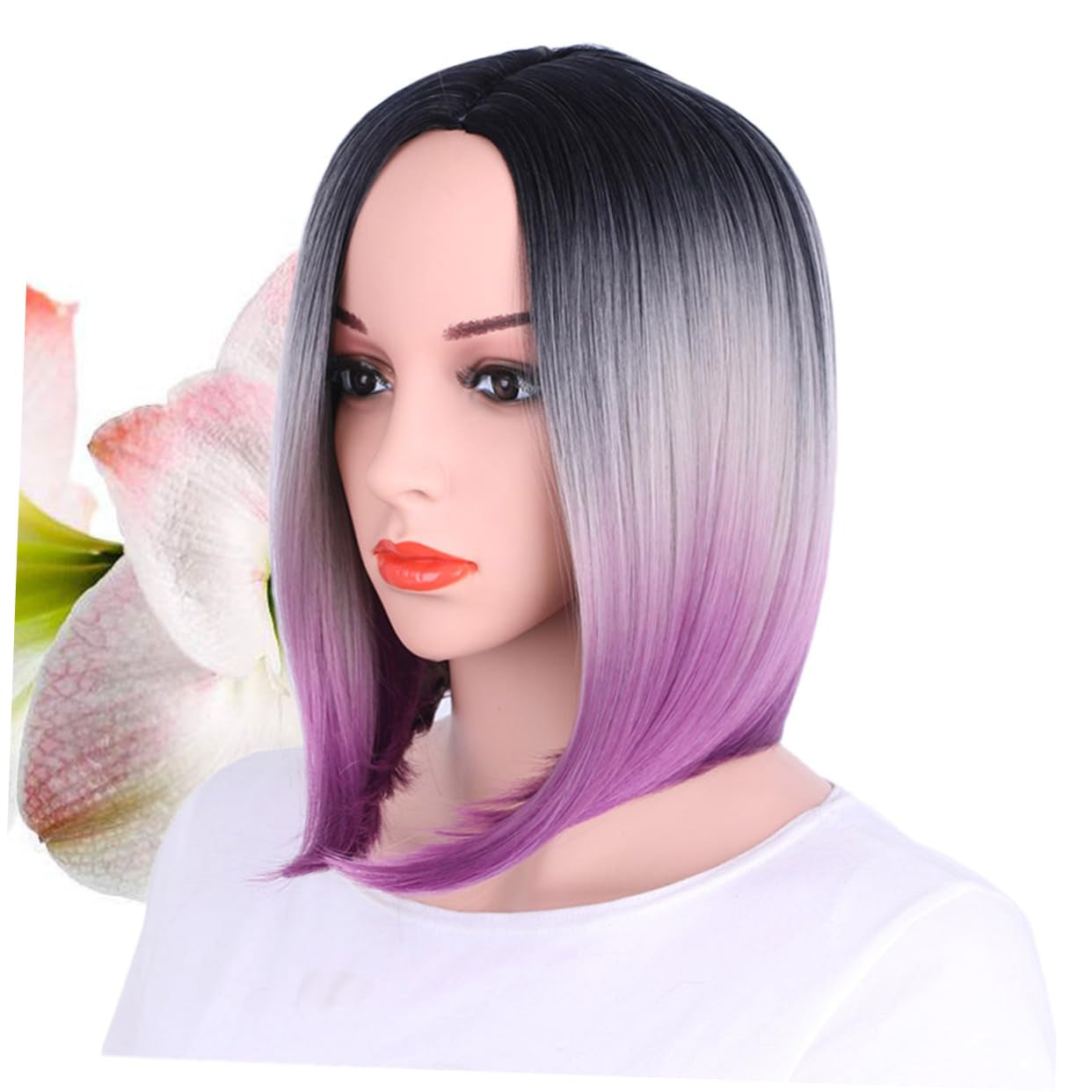 Damen Bob Perücke Mit Farbverlauf Synthetische Haarperücke Für Cosplay Party Und Alltag Hitzebeständig Atmungsaktiv Bequem Und Natürlich Aussehend Für Verschiedene Anlässe