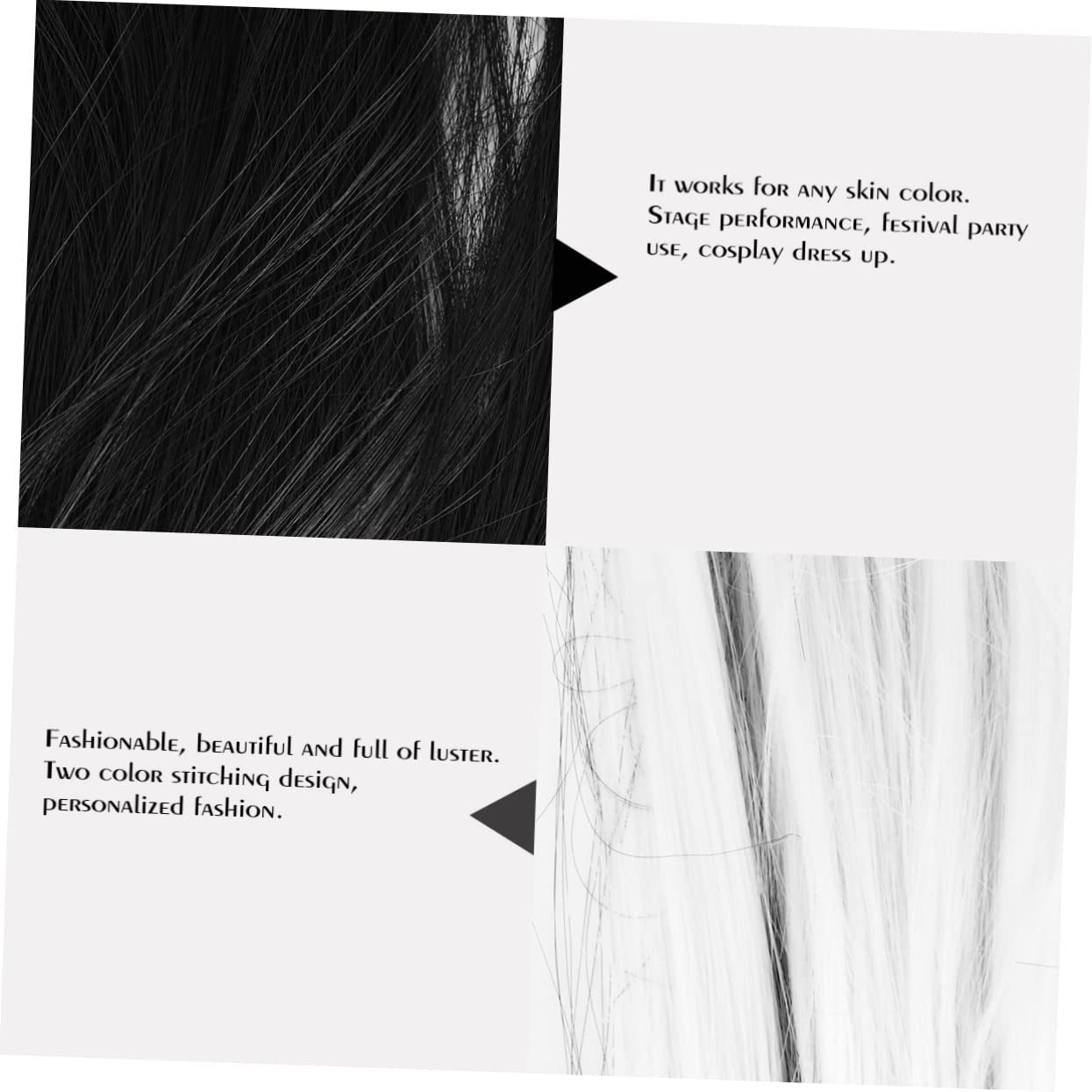 HONMEET Fashion Synthetic Hair Wigs Lange Gerade Perücke Für Cosplay Halloween Und Kostümpartys Hochtemperaturfaser Für Tägliche Nutzung Und Besondere Anlässe