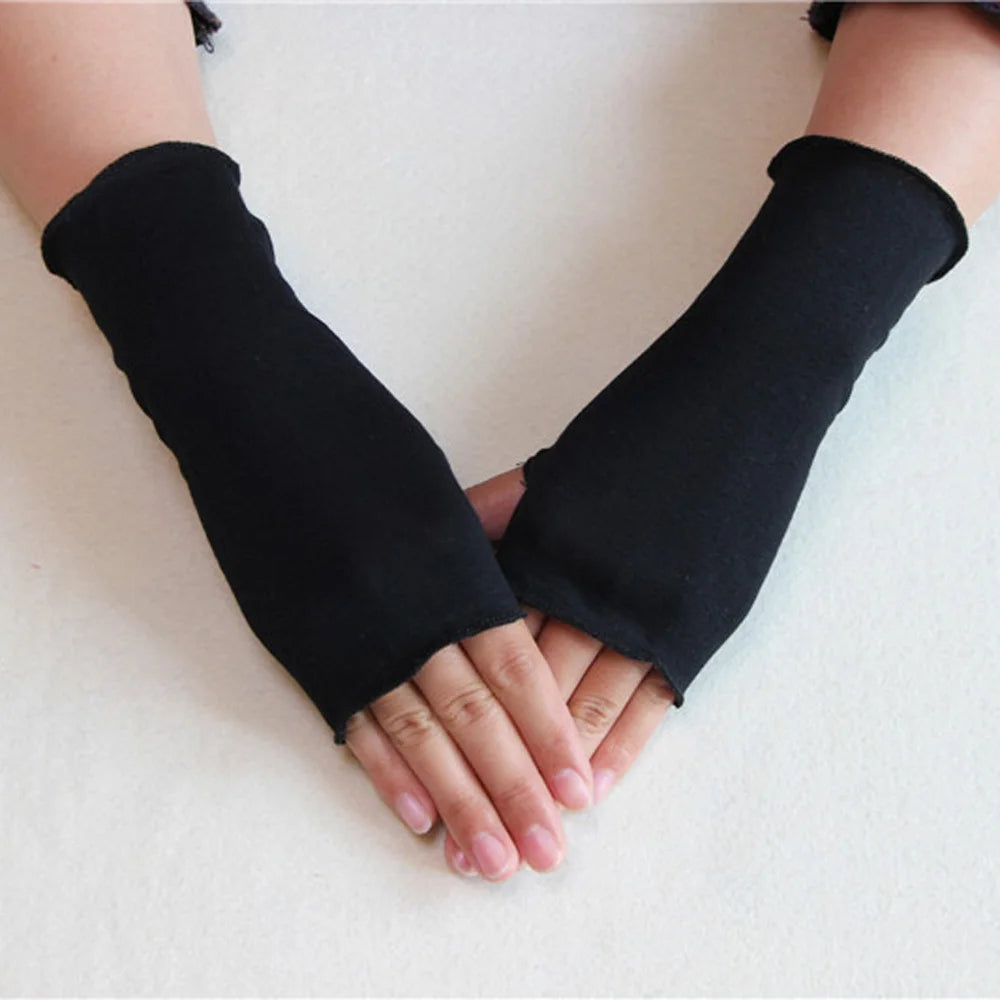 Casaul Broken Slit Gloves Sexy Gothic Fingerless Gloves Halloween Gloves Black Ripped Holes Decor Cosplay Gloves for Adults