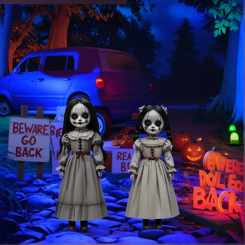 2Pcs 60Cm Scary Doll Girls Horror Decor Halloween Decoration to Insert Large Ghost Doll Outdoor Yard Decoration Scary Props