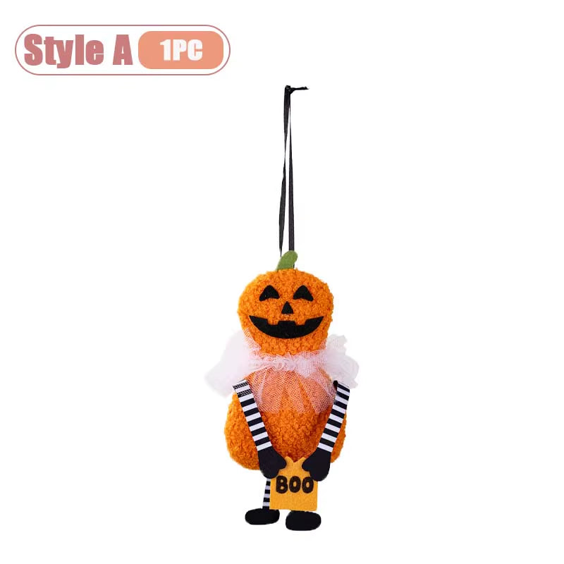 1-10PCS Halloween Hanging Decoration Pumpkin Ghost Cat Skeleton Wall Decor for Indoor Party Home Holiday Scene Arrangement