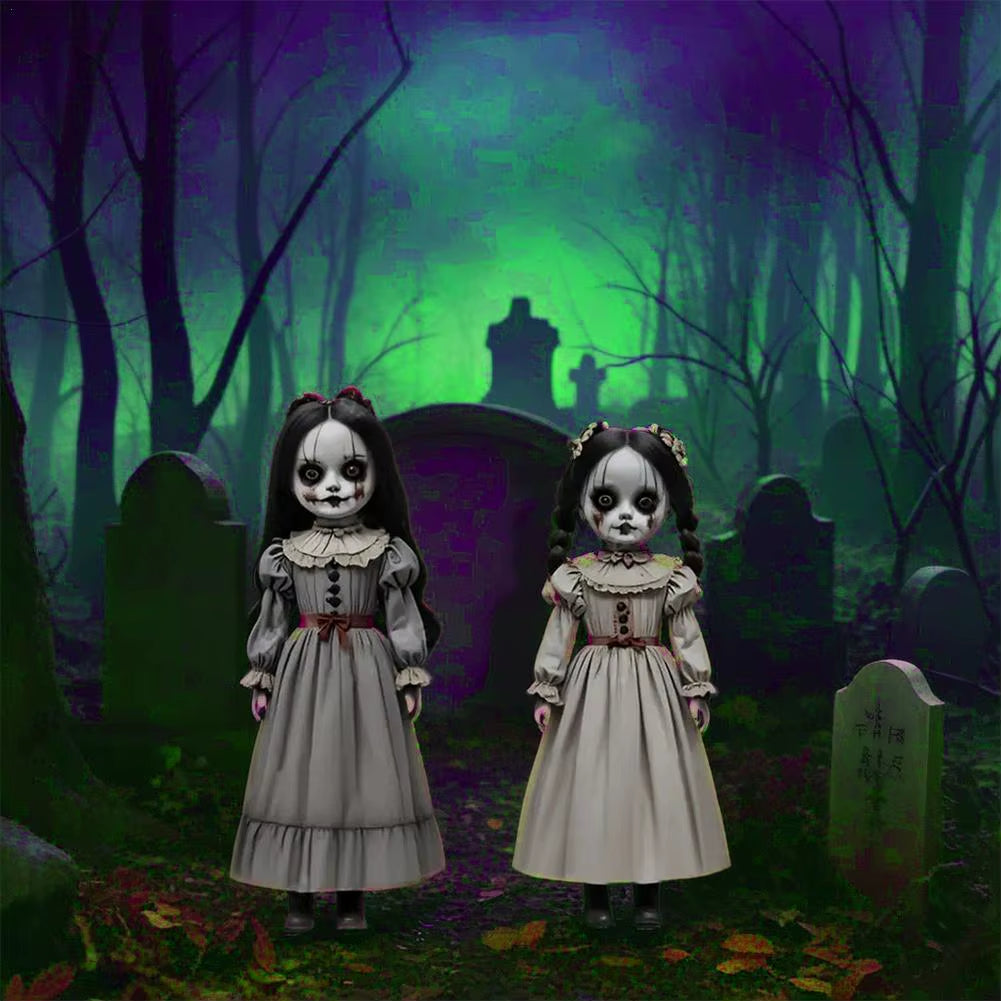 2Pcs 60Cm Scary Doll Girls Horror Decor Halloween Decoration to Insert Large Ghost Doll Outdoor Yard Decoration Scary Props