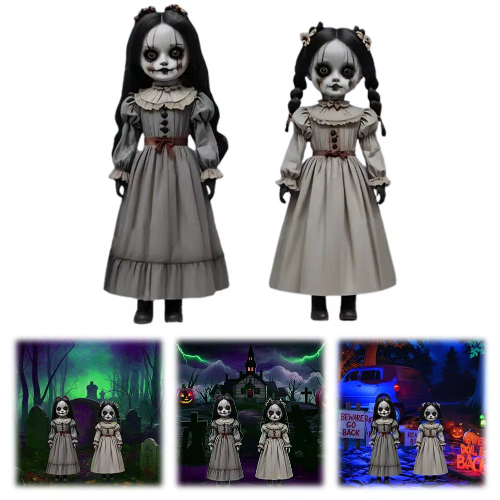 2Pcs 60Cm Scary Doll Girls Horror Decor Halloween Decoration to Insert Large Ghost Doll Outdoor Yard Decoration Scary Props