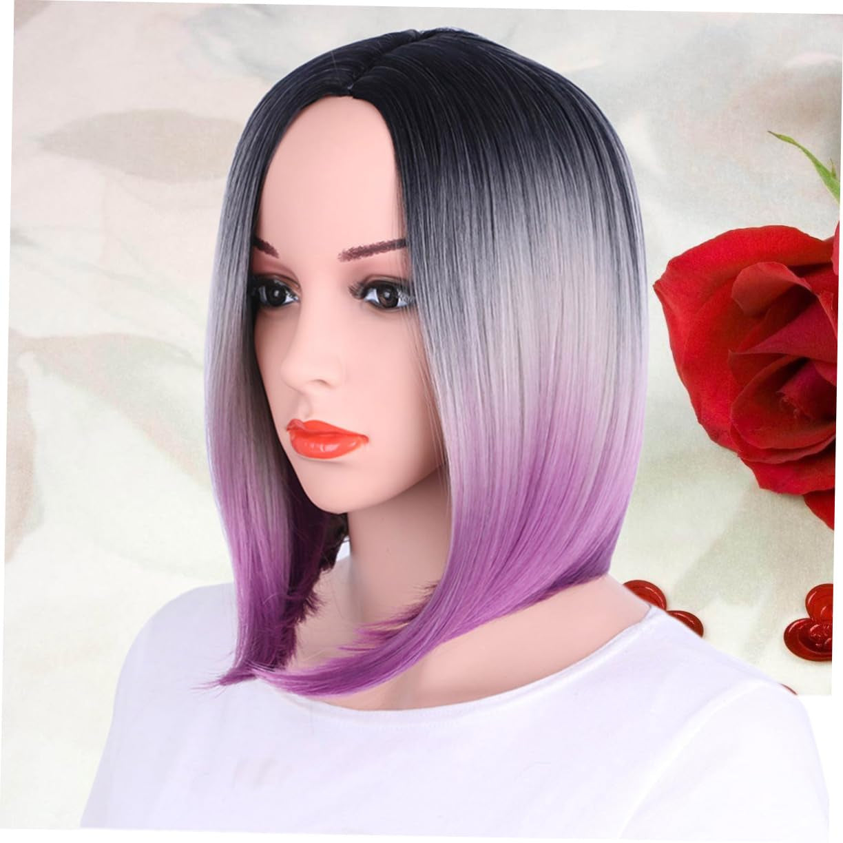 Damen Bob Perücke Mit Farbverlauf Synthetische Haarperücke Für Cosplay Party Und Alltag Hitzebeständig Atmungsaktiv Bequem Und Natürlich Aussehend Für Verschiedene Anlässe