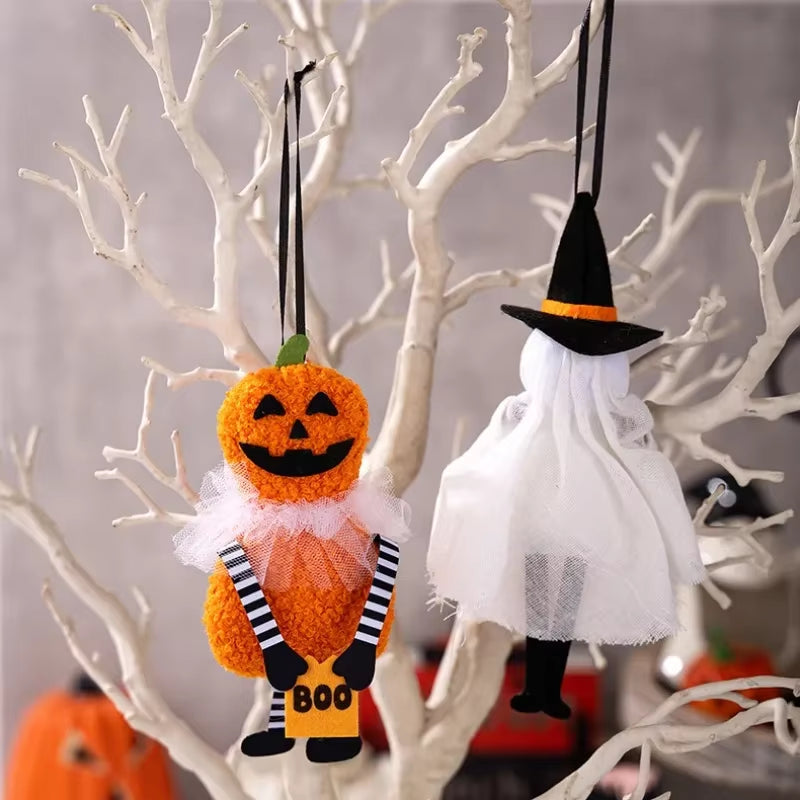 1-10PCS Halloween Hanging Decoration Pumpkin Ghost Cat Skeleton Wall Decor for Indoor Party Home Holiday Scene Arrangement