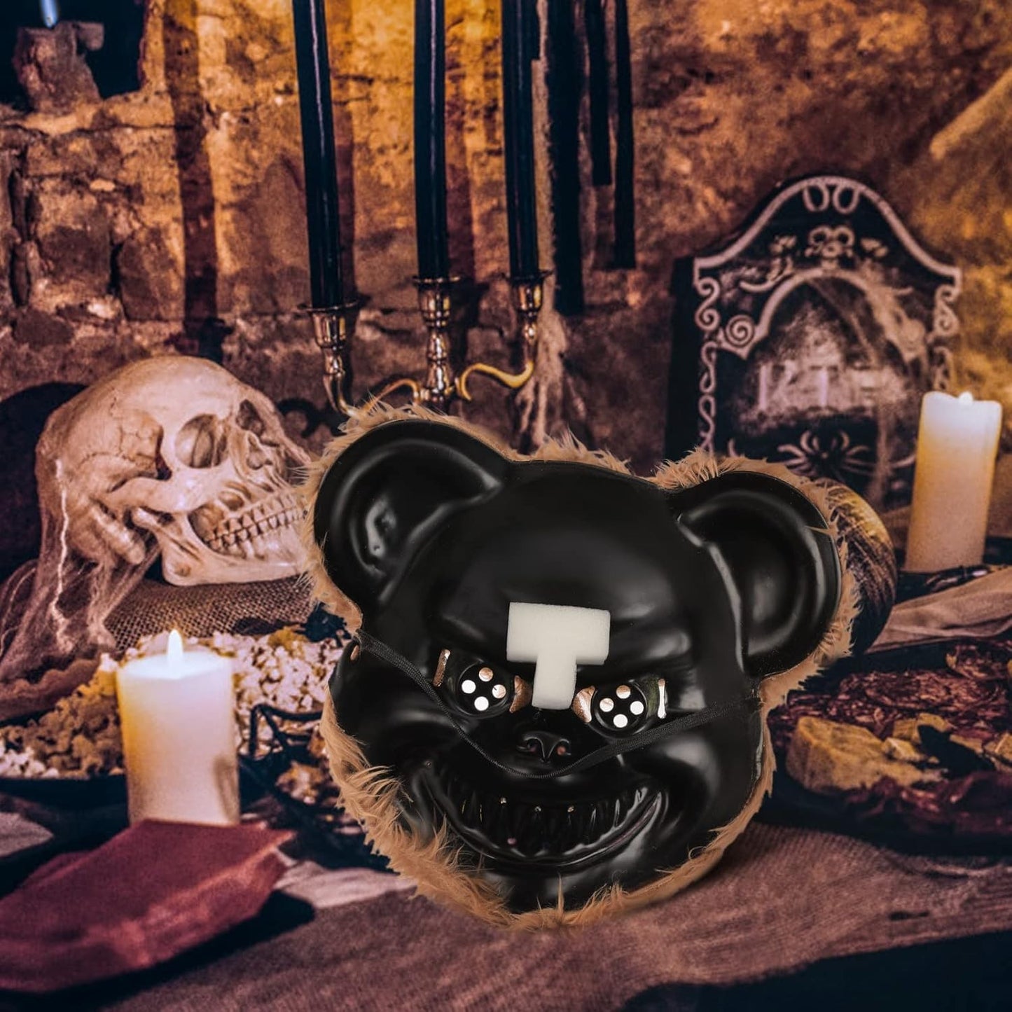 UNOLIGA Halloween Maske Horror Bärenmaske, Gruselige Halloween Maske Für Erwa...