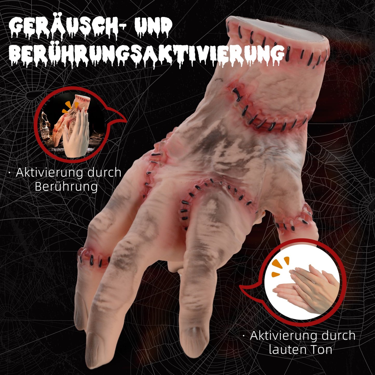 21Cm Halloween Dekoration Realistische Narbes Händchen Mit Soundfunktion