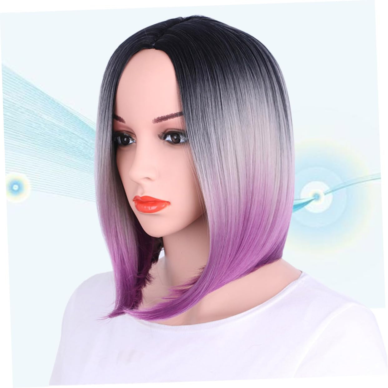 Damen Bob Perücke Mit Farbverlauf Synthetische Haarperücke Für Cosplay Party Und Alltag Hitzebeständig Atmungsaktiv Bequem Und Natürlich Aussehend Für Verschiedene Anlässe