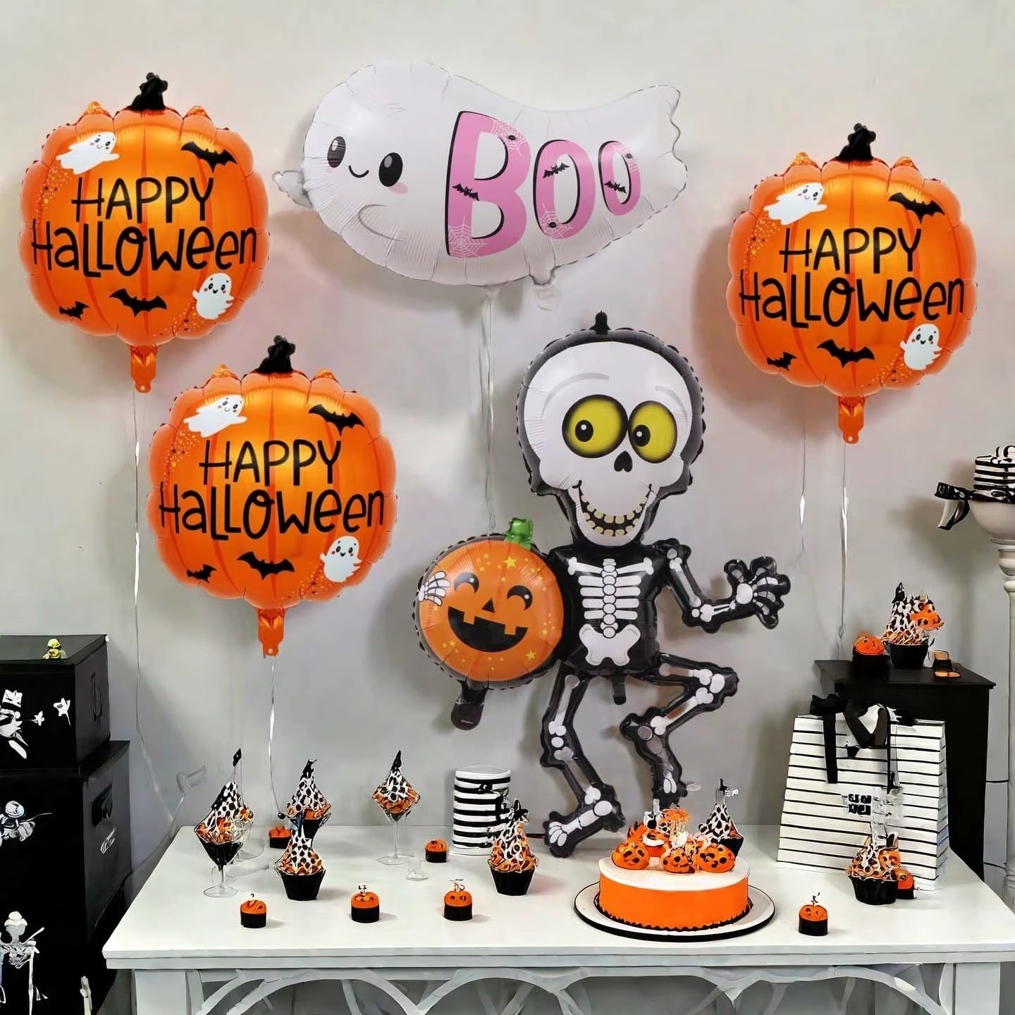 Halloween Shaped Inflatable Balloons Spooky Holiday Decor Props for Bar Mall Event Party Atmosphere Decoration Supplies