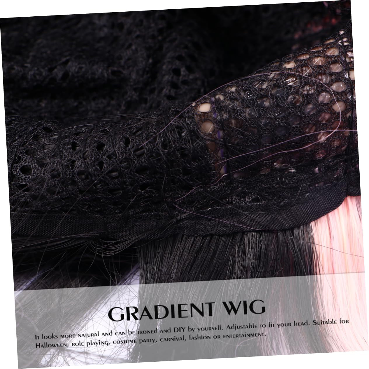 MAGICLULU Damen Lange Perücke Schwarz Und Rosa Glatte Farbverlaufsperücke Für Halloween Cosplay Partys Haarschmuck Kunsthaarperücke Mit Mittelteil Für Frauen