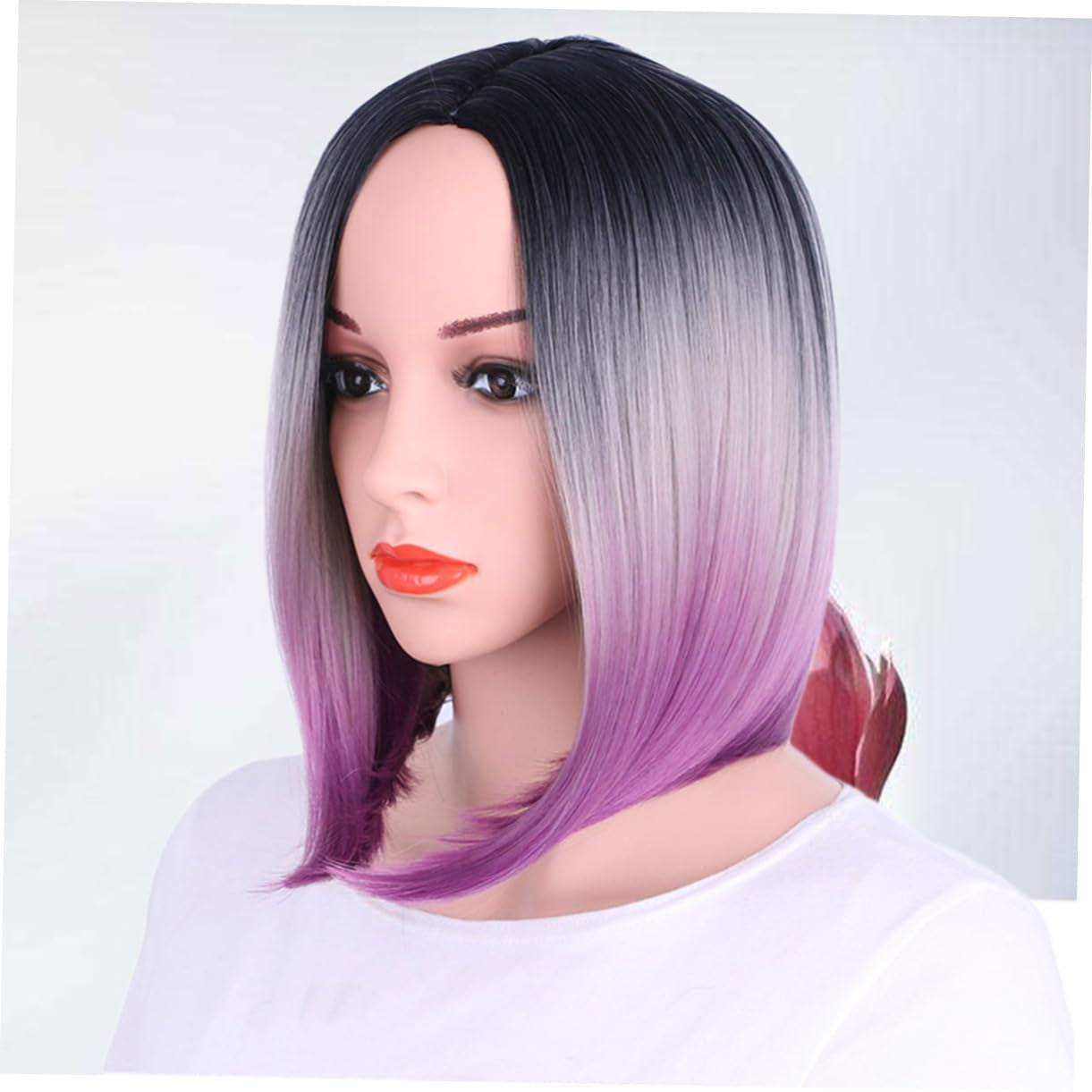 Damen Bob Perücke Mit Farbverlauf Synthetische Haarperücke Für Cosplay Party Und Alltag Hitzebeständig Atmungsaktiv Bequem Und Natürlich Aussehend Für Verschiedene Anlässe