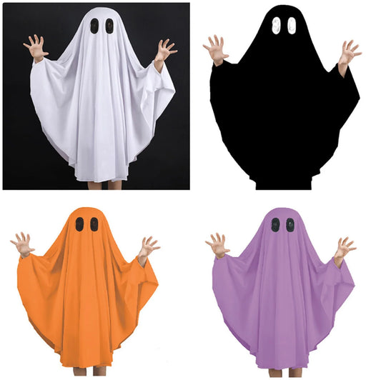 Kids Halloween Ghost Cloak Costume - Spooky & Comfortable Cape for Children