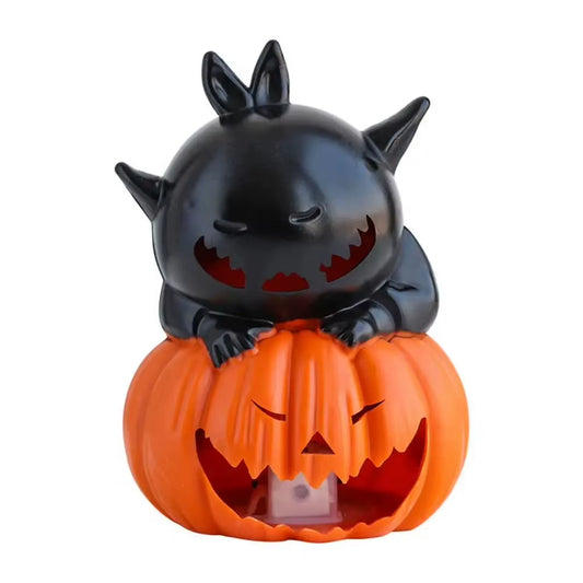 Small Halloween Pumpkin Lantern Creative Electronic Candle Light Spooky Atmosphere Night Light Ornament Funny Party Supplies