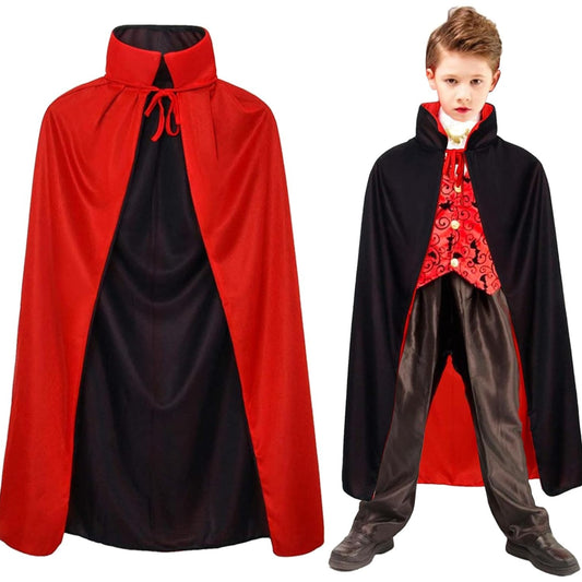Winwild Vampir Umhang Kinder Halloween Kostüm Mit Kragen - Cape Für Karneval ...