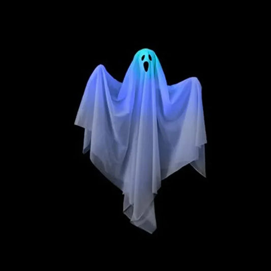1-10PCS Halloween Scary LED Lights Glowing Hanging Ghost Venue Setting Horror Door Hanging Haunted House Props Halloween Props