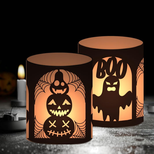 12 Windlicht Tischdeko Halloween