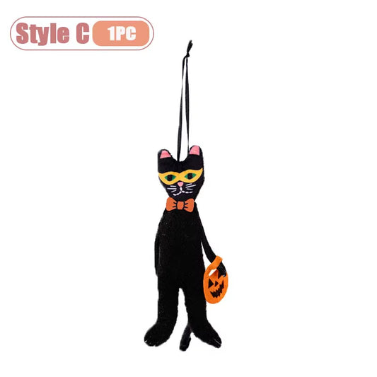 1-10PCS Halloween Hanging Decoration Pumpkin Ghost Cat Skeleton Wall Decor for Indoor Party Home Holiday Scene Arrangement