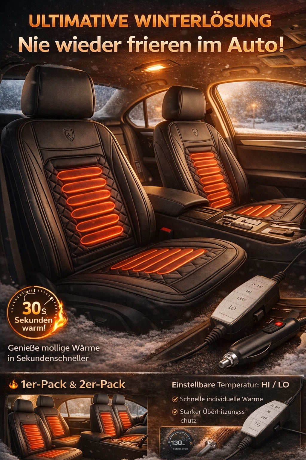 Nie wieder frieren im Auto – selbst bei eisigen Sitzen
