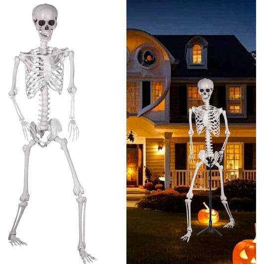 Halloween Plastikskelett 240Cm Ganzkörper Mit Beweglichen Gelenken Für Innen ...